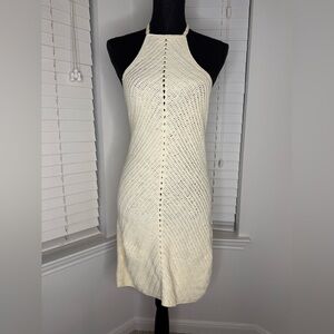 Elegant Cream Knit Dress